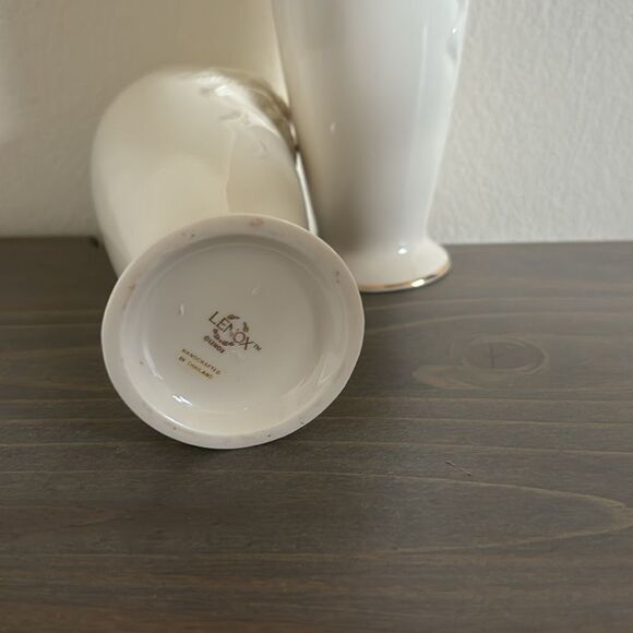 2 Vintage Lenox  Rose Bud Vase  24k Gold Trim. 7 1/2” Tall - Picture 6 of 6